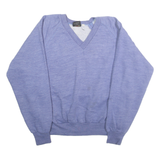RUNNER Mens Blue V-Neck M Acrylic Pullover Sweatshirt Casual