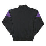 PLAYCREW Mens Black & Purple Jacket M Polyester Blend Colourblock Zip Track