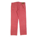 GUESS Womens Regular Fit Red Denim Jeans W36 L32 Classic Zip Cotton Blend