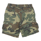 CATHEXIS Mens Camouflage Cargo Shorts Green M W32 Cotton Blend Casual