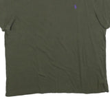 POLO RALPH LAUREN Mens Green V-Neck T-Shirt XL Cotton Blend Casual