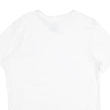 TOMMY HILFIGER Mens White L T-Shirt Short Sleeve Crew Neck Plain Cotton