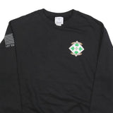 CHAMPION Mens Black Raider Brigade Graphic Crew Neck M Sweatshirt Cotton Blend