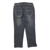 INSTANT VINTAGE Womens Regular Fit Blue Denim Jeans Cotton Zip W26 L21 Stylish