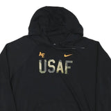 NIKE Womens Black USAF Pullover Hoodie XL Camo Print Cotton Blend Casual