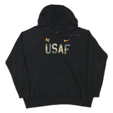 NIKE Womens Black USAF Pullover Hoodie XL Camo Print Cotton Blend Casual