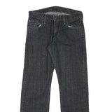 LEVI'S Mens Jeans Black Regular Straight Denim Raw W28 L29 Classic Cotton Blend