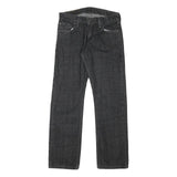 LEVI'S Mens Jeans Black Regular Straight Denim Raw W28 L29 Classic Cotton Blend