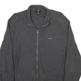 CALVIN KLEIN Mens Grey Jacket L Cotton Blend Zip Casual Outerwear