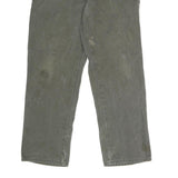 DICKIES Mens Cotton Relaxed Fit Green Trousers W34 L30 Workwear Utility