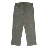 DICKIES Mens Cotton Relaxed Fit Green Trousers W34 L30 Workwear Utility