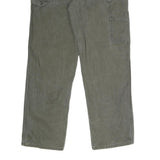 DICKIES Mens Cotton Relaxed Fit Green Trousers W34 L30 Workwear Utility