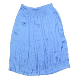 JIGSAW Womens Blue Swing Midi Polyester Skirt UK 10 Elegant Lightweight