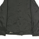 DON ALLESON ATHLETIC Mens Black Nylon Button Jacket M Lightweight Sportswear