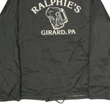 DON ALLESON ATHLETIC Mens Black Nylon Button Jacket M Lightweight Sportswear