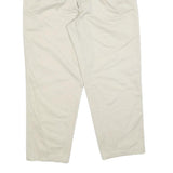 BURTONS Mens Cotton Blend Beige Regular Fit Trousers W34 L28 Classic Zip Closure