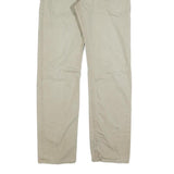 CARHARTT Mens Jeans Beige Regular Straight Cotton Blend W32 L34 Casual Durable