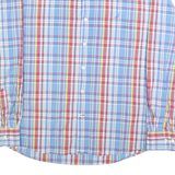 NAUTICA Mens Blue & Red Check Shirt L Slim Fit Cotton Blend Button