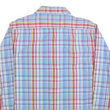 NAUTICA Mens Blue & Red Check Shirt L Slim Fit Cotton Blend Button