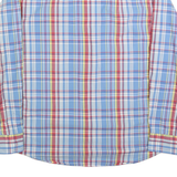 NAUTICA Mens Blue & Red Check Shirt L Slim Fit Cotton Blend Button