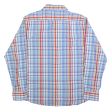 NAUTICA Mens Blue & Red Check Shirt L Slim Fit Cotton Blend Button