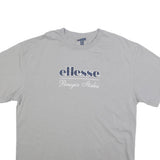 ELLESSE Mens Grey T-Shirt L Short Sleeve Crew Neck Casual Cotton Top
