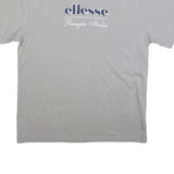 ELLESSE Mens Grey T-Shirt L Short Sleeve Crew Neck Casual Cotton Top