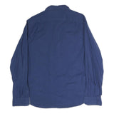 NAUTICA Mens Blue Classic Fit Stretch Cotton Shirt L Button-Down Collar Casual