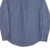 TOMMY HILFIGER Mens Blue & White Patterned Shirt M Cotton Blend Casual Button