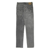 LEVI'S 501S Womens Jeans Grey Slim Straight Denim Medium W25 L28 Button Closure