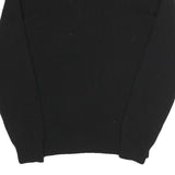 POLO RALPH LAUREN Mens Black Plain Crew Neck Basic Knit Jumper M Wool Luxury