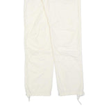 NAPAPIJRI Womens White Polyester Blend Regular Fit Straight Trousers W32 L32 Zip