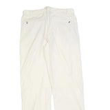 NAPAPIJRI Womens White Polyester Blend Regular Fit Straight Trousers W32 L32 Zip