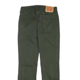LEVI'S Mens Cotton Blend Olive Slim Straight Trousers W29 L29 Casual Zip Closure