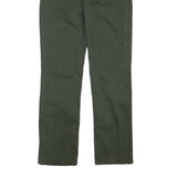 LEVI'S Mens Cotton Blend Olive Slim Straight Trousers W29 L29 Casual Zip Closure