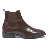 JONAK Womens Chelsea Boots Leather Brown UK 8 Stylish Classic Comfortable