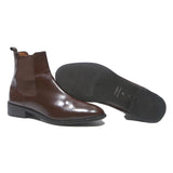 JONAK Womens Chelsea Boots Leather Brown UK 8 Stylish Classic Comfortable