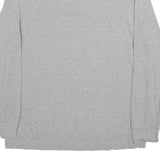 TOMMY HILFIGER Mens Grey Long Sleeve Plain Polo Shirt L Classic Cotton Blend
