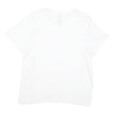 LEVI'S Mens White Cotton Blend T-Shirt M Short Sleeve V-Neck Plain Casual