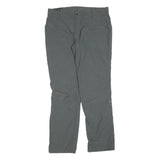 COLUMBIA Womens Grey Polyester Blend Regular Straight Trousers W36 L32 Outdoor
