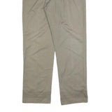 TOMMY HILFIGER Mens Cotton Blend Beige Regular Straight Trousers W36 L32 Classic