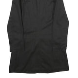 ZOELI'BAT Womens Black Cotton Blend Jacket L Zip Closure Military Style