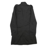 ZOELI'BAT Womens Black Cotton Blend Jacket L Zip Closure Military Style