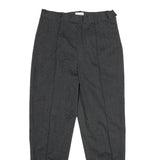 SIMONETTA Womens Wool Blend Grey Regular Fit Tapered Trousers W28 L28 Classic