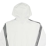 ADIDAS Womens White Hoodie S Cotton Blend Full Zip Sportswear Zip-up