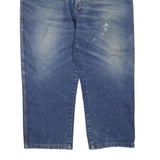 DICKIES Mens Blue Regular Fit Straight Leg Denim Woven Jeans W46 L27 Classic Zip