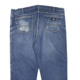 DICKIES Mens Blue Regular Fit Straight Leg Denim Woven Jeans W46 L27 Classic Zip