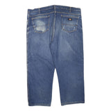DICKIES Mens Blue Regular Fit Straight Leg Denim Woven Jeans W46 L27 Classic Zip