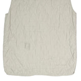 Teddys Mens Beige Quilted Button Sleeveless Jacket L Polyester Blend Woven