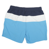 NAUTICA Mens Blue & White Swimming Shorts XL W34 Drawstring Lightweight Classic